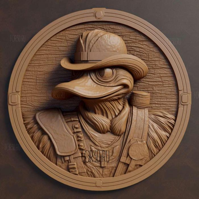 Howard the duck 4 stl model for CNC
